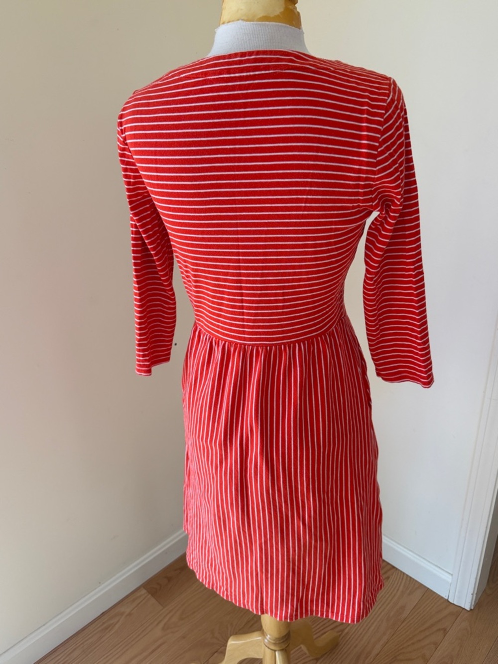 Boden women’s 8R, Janie Red Striped Dress with pockets. - Picture 5 of 10